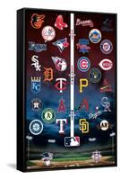 MLB League - Logos 24-Trends International-Framed Stretched Canvas