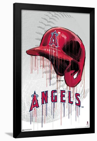 MLB Los Angeles Angels - Drip Helmet 22-Trends International-Framed Poster