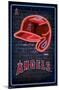 MLB Los Angeles Angels - Neon Helmet 23-Trends International-Mounted Poster