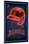 MLB Los Angeles Angels - Neon Helmet 23-Trends International-Mounted Poster