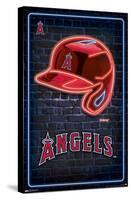 MLB Los Angeles Angels - Neon Helmet 23-Trends International-Stretched Canvas