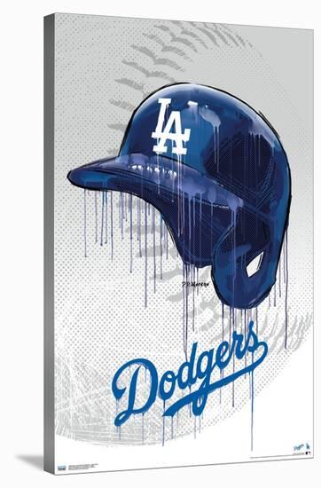 MLB Los Angeles Dodgers - Drip Helmet 20-Trends International-Stretched Canvas