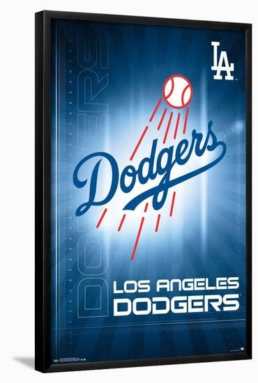 MLB Los Angeles Dodgers - Logo 16-Trends International-Framed Poster