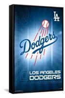 MLB Los Angeles Dodgers - Logo 16-Trends International-Framed Stretched Canvas