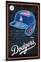 MLB Los Angeles Dodgers - Neon Helmet 23-Trends International-Mounted Poster