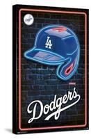 MLB Los Angeles Dodgers - Neon Helmet 23-Trends International-Stretched Canvas