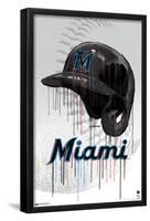 MLB Miami Marlins - Drip Helmet 22-Trends International-Framed Poster