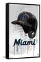 MLB Miami Marlins - Drip Helmet 22-Trends International-Framed Stretched Canvas