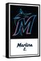 MLB Miami Marlins - Logo 22-Trends International-Framed Stretched Canvas