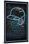 MLB Miami Marlins - Neon Helmet 23-Trends International-Mounted Poster