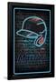 MLB Miami Marlins - Neon Helmet 23-Trends International-Framed Poster