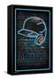 MLB Miami Marlins - Neon Helmet 23-Trends International-Framed Stretched Canvas