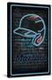 MLB Miami Marlins - Neon Helmet 23-Trends International-Stretched Canvas