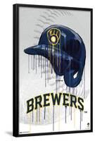 MLB Milwaukee Brewers - Drip Helmet 22-Trends International-Framed Poster