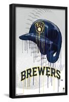 MLB Milwaukee Brewers - Drip Helmet 22-Trends International-Framed Poster