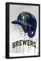MLB Milwaukee Brewers - Drip Helmet 22-Trends International-Framed Poster
