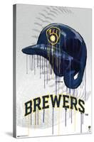 MLB Milwaukee Brewers - Drip Helmet 22-Trends International-Stretched Canvas