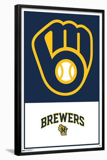 MLB Milwaukee Brewers - Logo 22-Trends International-Framed Poster