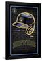 MLB Milwaukee Brewers - Neon Helmet 23-Trends International-Framed Poster