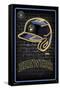 MLB Milwaukee Brewers - Neon Helmet 23-Trends International-Framed Stretched Canvas