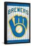 MLB Milwaukee Brewers - Retro Logo-Trends International-Framed Poster