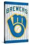 MLB Milwaukee Brewers - Retro Logo-Trends International-Stretched Canvas