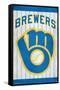 MLB Milwaukee Brewers - Retro Logo-Trends International-Framed Stretched Canvas