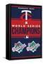 MLB Minnesota Twins - Champions 23-Trends International-Framed Stretched Canvas