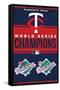 MLB Minnesota Twins - Champions 23-Trends International-Framed Stretched Canvas