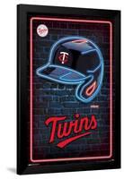 MLB Minnesota Twins - Neon Helmet 23-Trends International-Framed Poster