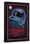 MLB Minnesota Twins - Neon Helmet 23-Trends International-Framed Poster