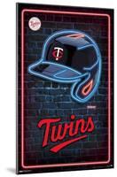 MLB Minnesota Twins - Neon Helmet 23-Trends International-Mounted Poster