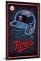 MLB Minnesota Twins - Neon Helmet 23-Trends International-Mounted Poster