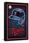 MLB Minnesota Twins - Neon Helmet 23-Trends International-Framed Stretched Canvas