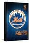 MLB New York Mets - Logo 16-Trends International-Framed Stretched Canvas