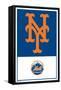 MLB New York Mets - Logo 22-Trends International-Framed Stretched Canvas