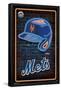 MLB New York Mets - Neon Helmet 23-Trends International-Framed Poster
