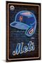 MLB New York Mets - Neon Helmet 23-Trends International-Mounted Poster