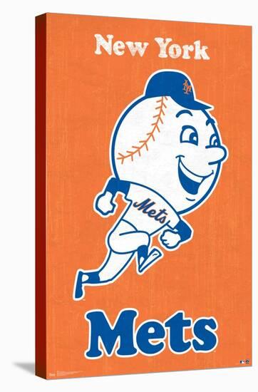 MLB New York Mets - Retro Logo 11-Trends International-Stretched Canvas