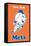 MLB New York Mets - Retro Logo 11-Trends International-Framed Stretched Canvas