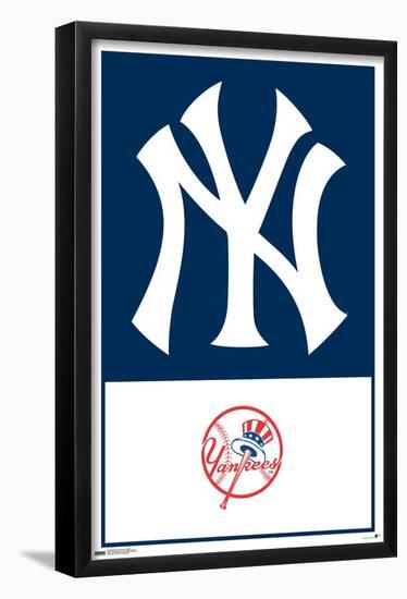 MLB New York Yankees - Logo 22-Trends International-Framed Poster