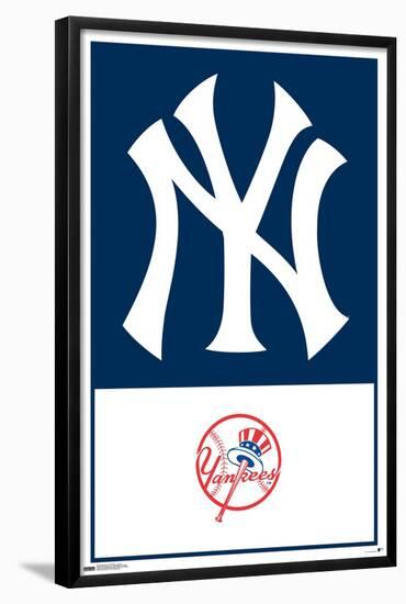 MLB New York Yankees - Logo 22-Trends International-Framed Poster