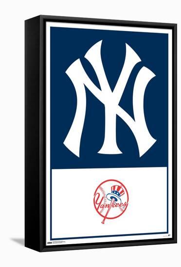 MLB New York Yankees - Logo 22-Trends International-Framed Stretched Canvas