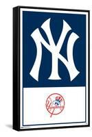 MLB New York Yankees - Logo 22-Trends International-Framed Stretched Canvas