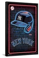MLB New York Yankees - Neon Helmet 23-Trends International-Framed Poster