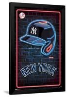 MLB New York Yankees - Neon Helmet 23-Trends International-Framed Poster