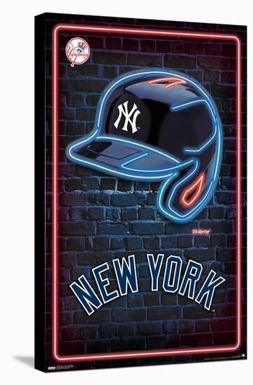 MLB New York Yankees - Neon Helmet 23-Trends International-Stretched Canvas