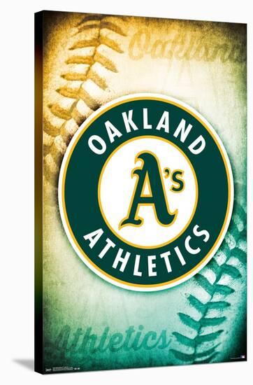 MLB Oakland Athletics - Logo 14-Trends International-Stretched Canvas
