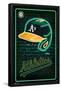 MLB Oakland Athletics - Neon Helmet 23-Trends International-Framed Poster