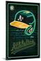 MLB Oakland Athletics - Neon Helmet 23-Trends International-Mounted Poster